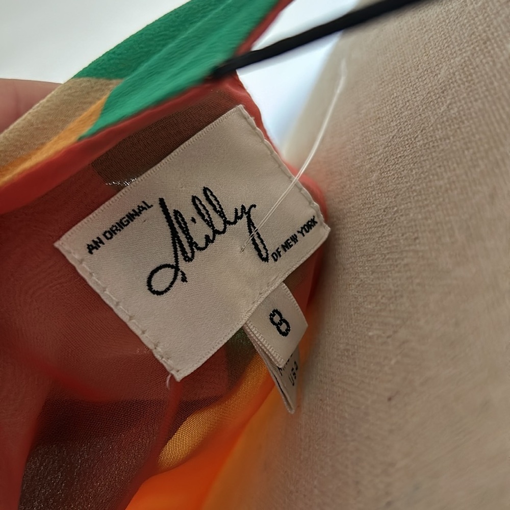 Milly Original Halter Abstract Silk Blouse - Picture 4 of 5